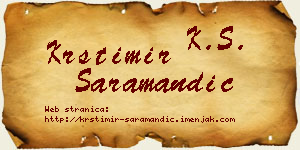 Krstimir Saramandić vizit kartica